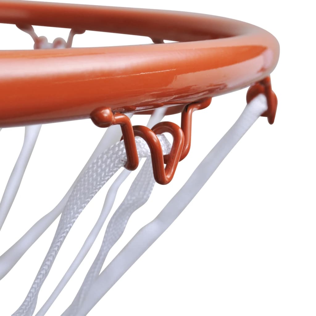 Basketball goal basket set, ring with net, orange, 45 cm