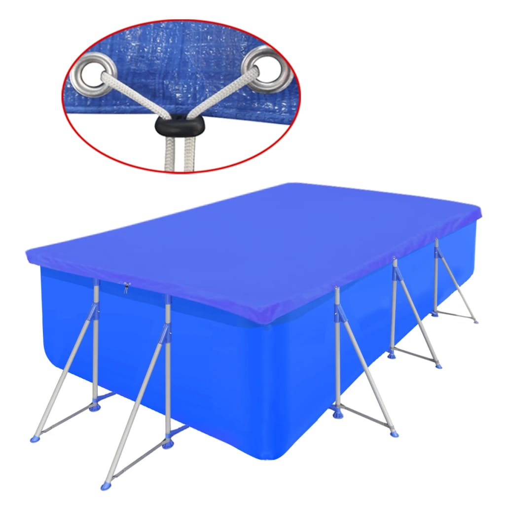 Pool cover, 394x207cm, PE, rectangular, 90 g/m2