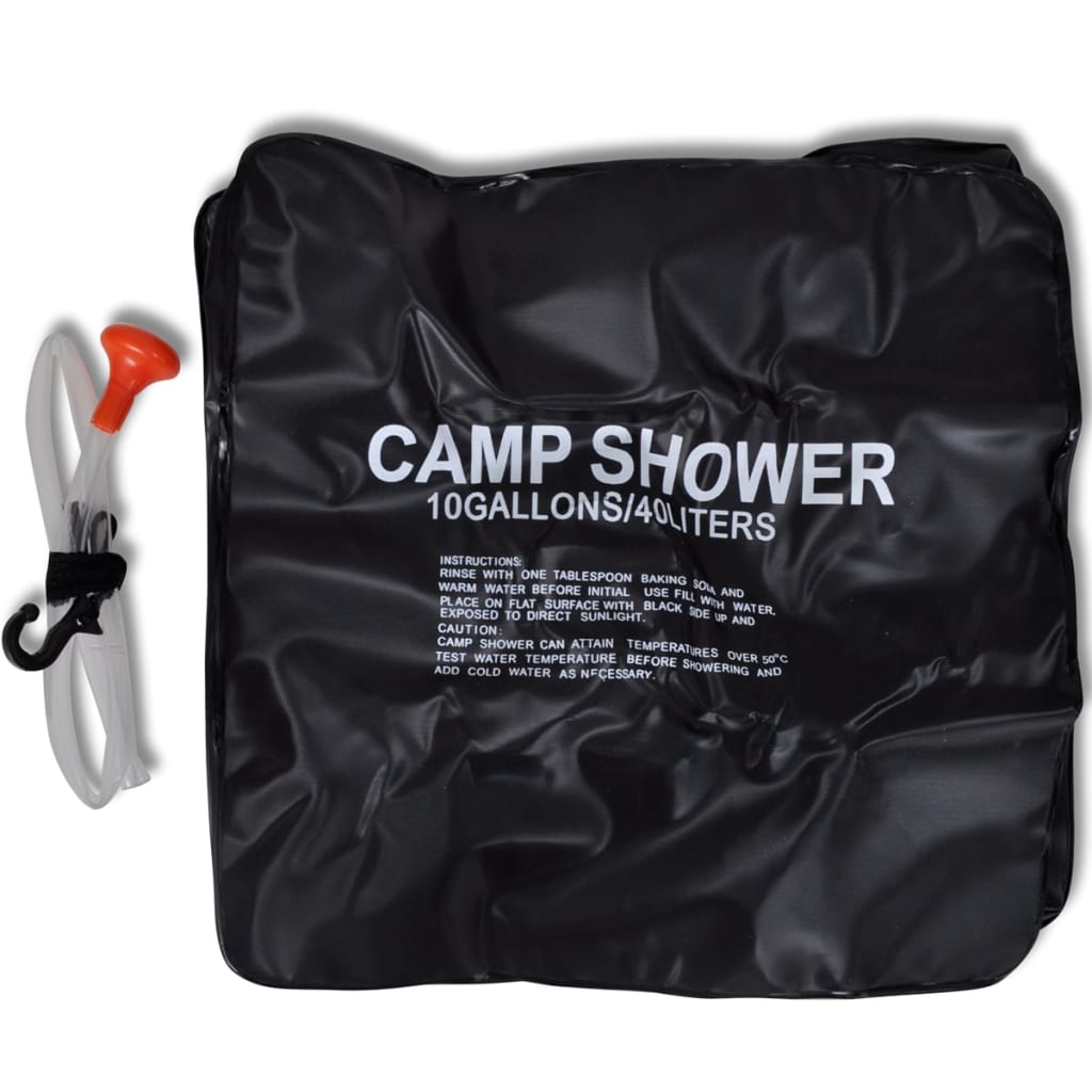 Camp shower, solar shower outdoor bath, 40 L