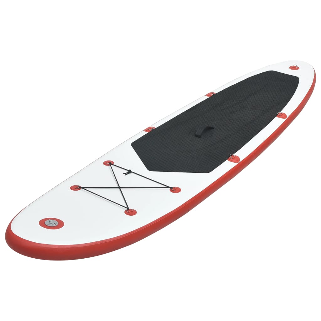 SUP board set, surfing SUP board, red and white, inflatable