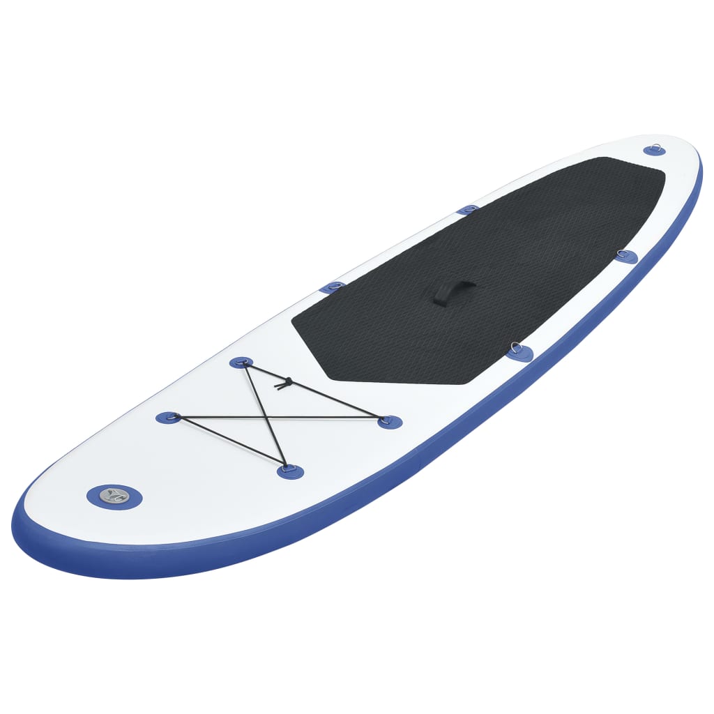SUP board set, surfing SUP board, blue and white, inflatable