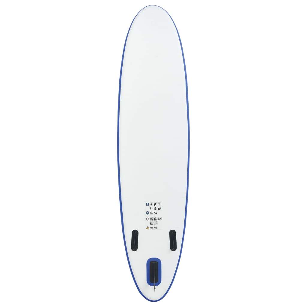 SUP board set, surfing SUP board, blue and white, inflatable