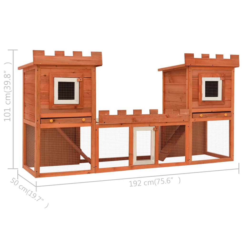 Rabbit cage double outdoor pet cage