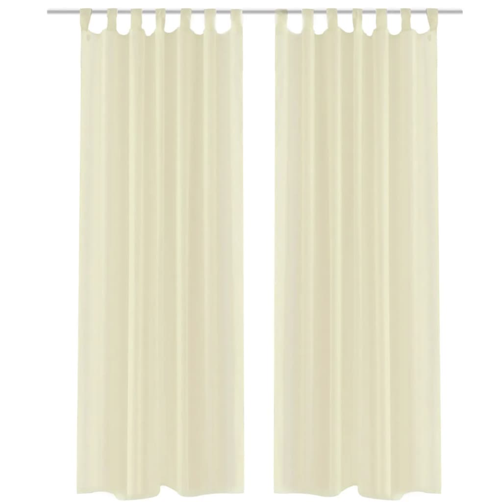 Sheer curtain, 2 pcs., 140 x 245 cm, cream