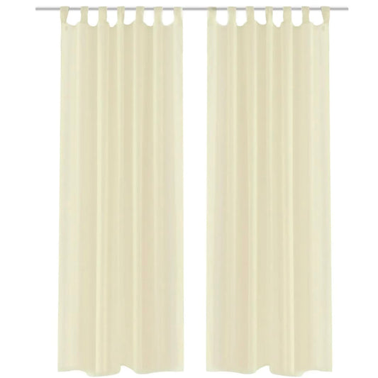 Sheer curtain, 2 pcs., 140 x 245 cm, cream