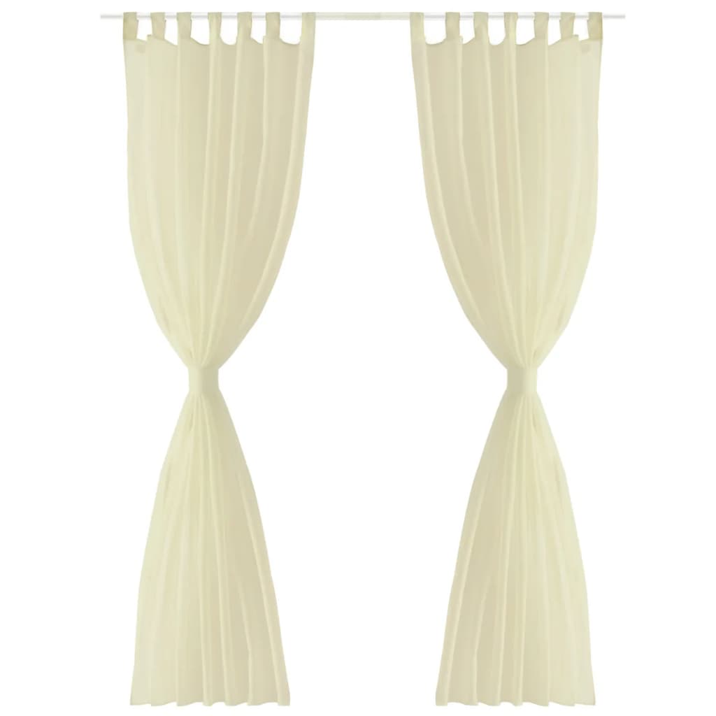 Sheer curtain, 2 pcs., 140 x 245 cm, cream