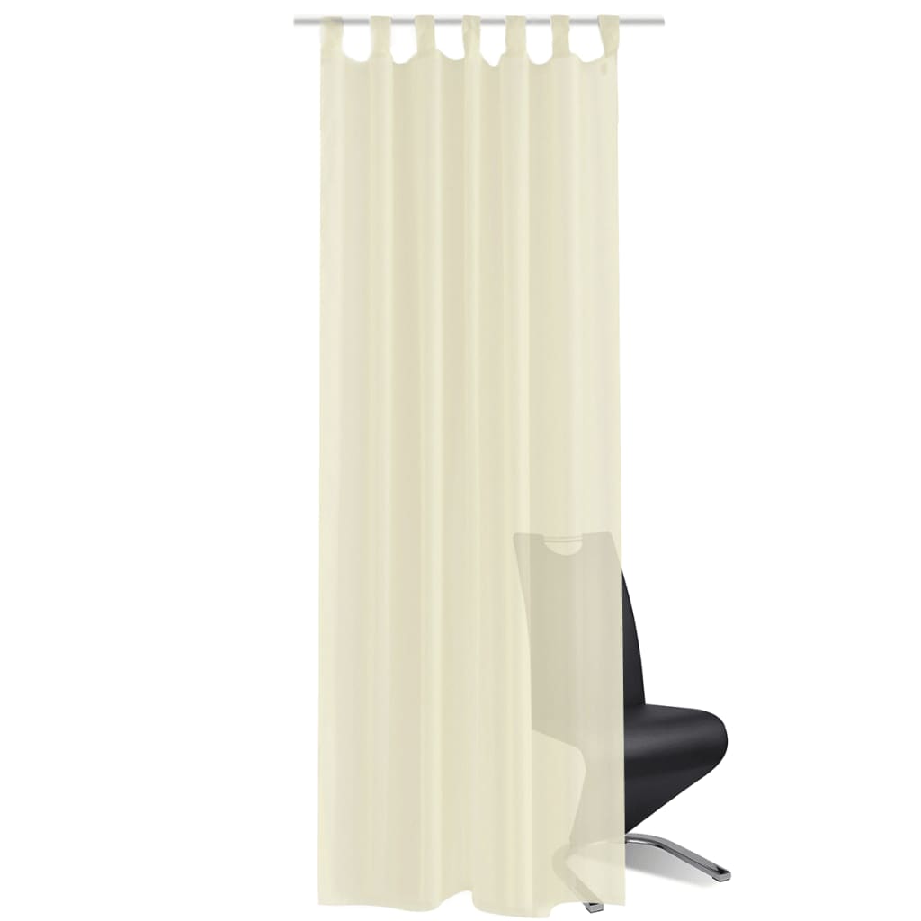 Sheer curtain, 2 pcs., 140 x 245 cm, cream