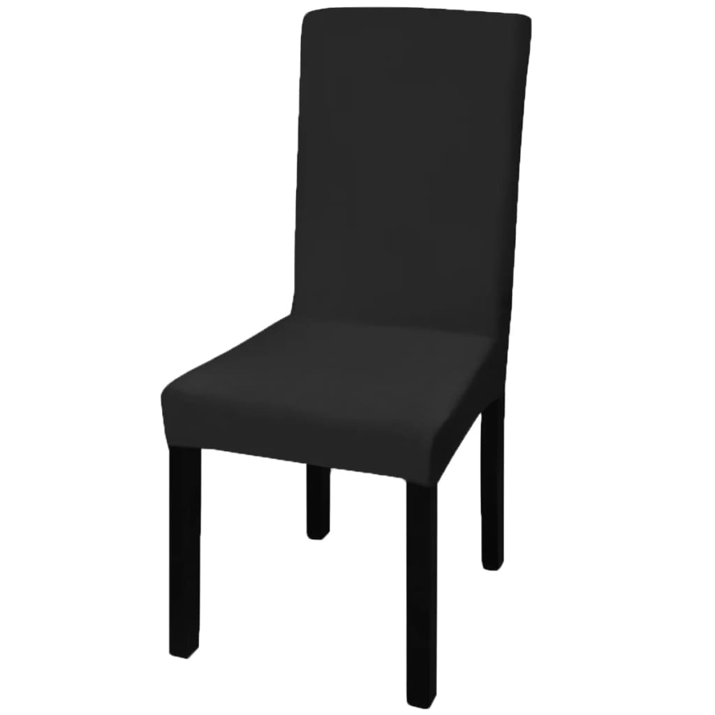 Straight elastic seat covers, 6 pcs., black