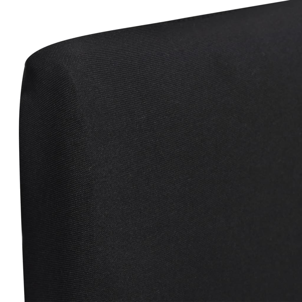 Straight elastic seat covers, 6 pcs., black