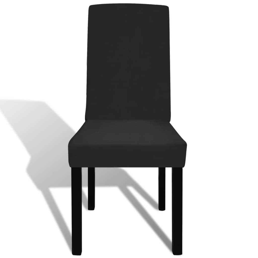 Straight elastic seat covers, 6 pcs., black