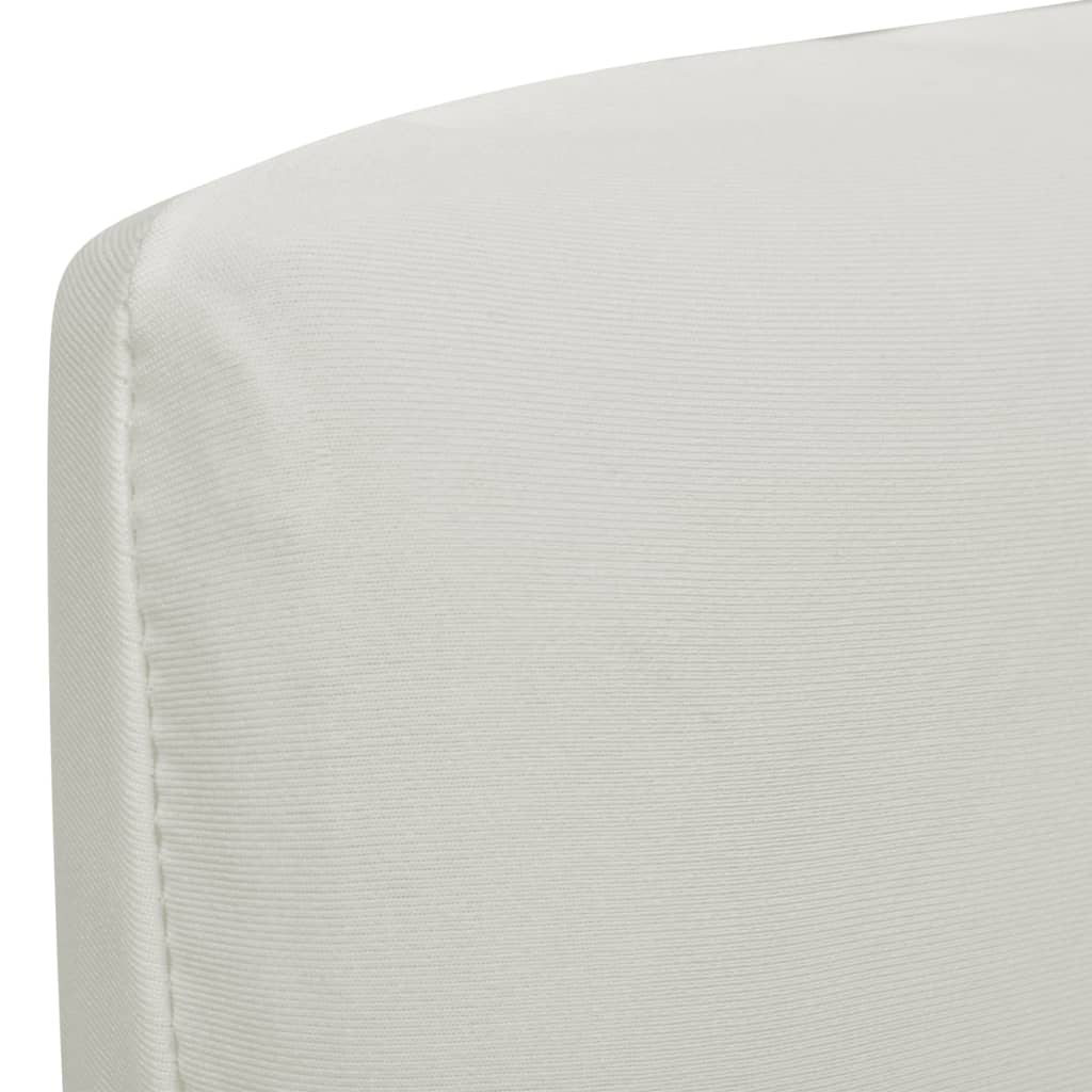 Straight elastic chair covers, 6 pcs., cream