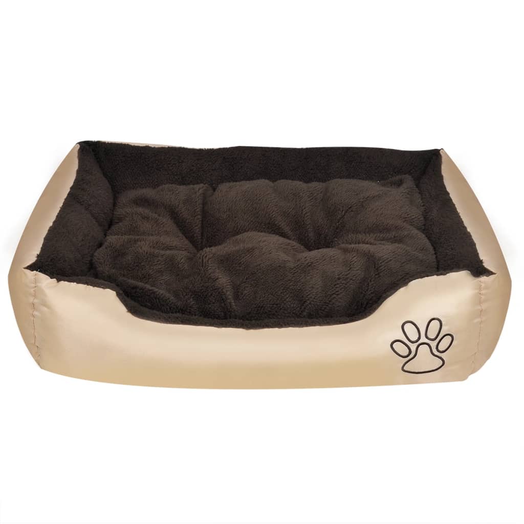 Warm dog bed with padded cushion, L