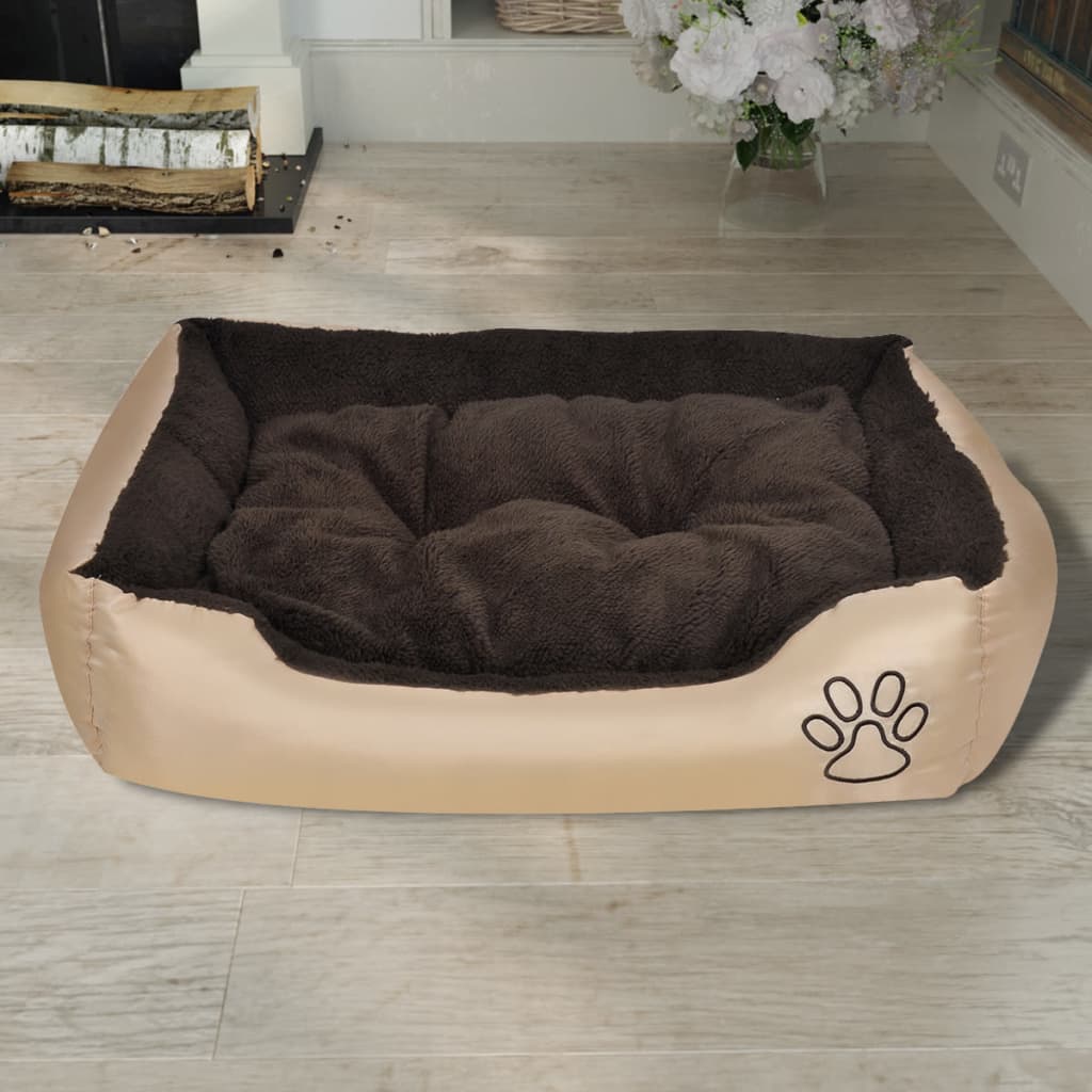 Warm dog bed with padded cushion, XL