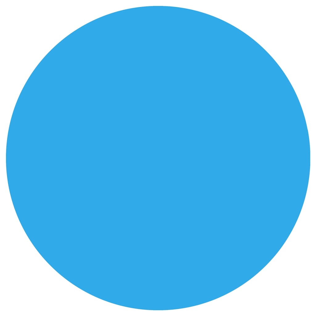 Round PE solar pool cover 488 cm blue