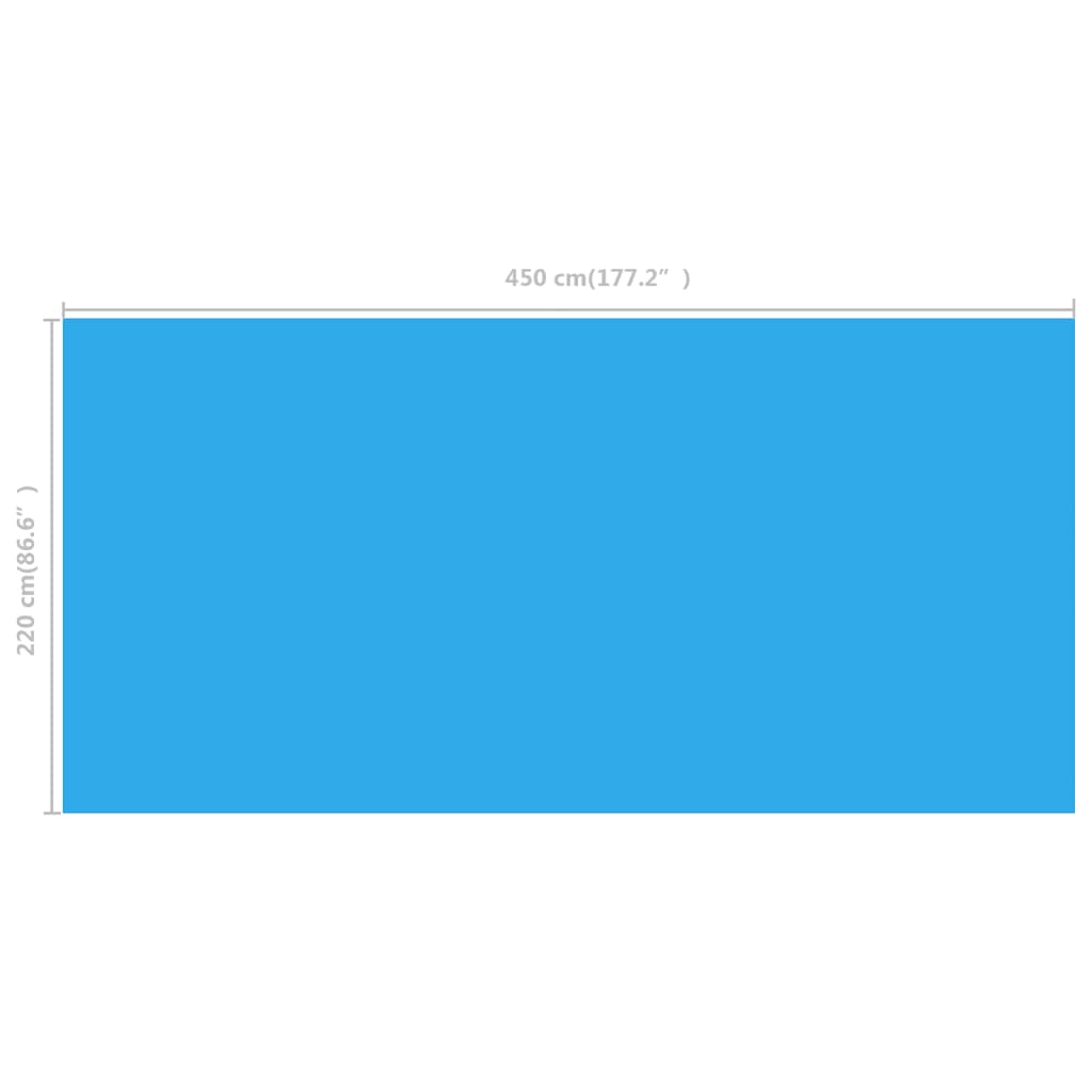 Rectangular PE pool liner, 450 x 220, blue