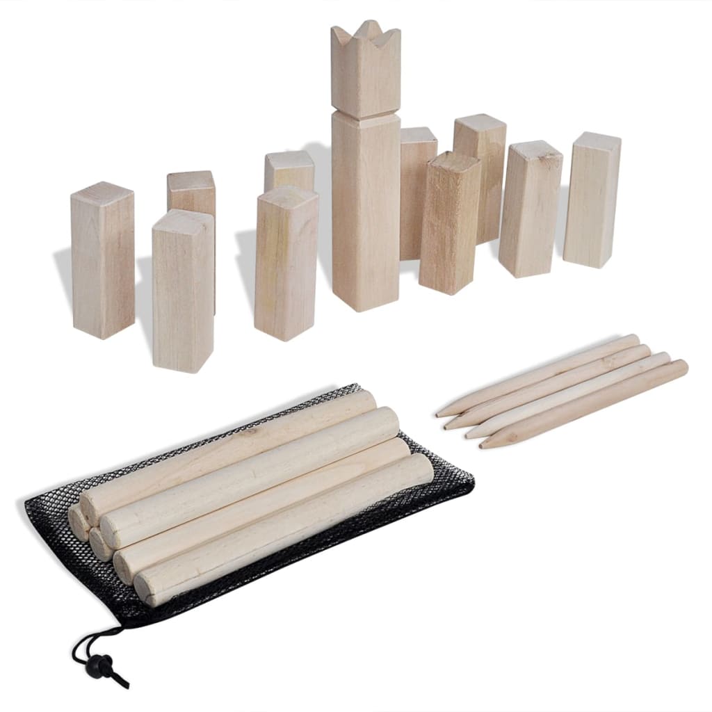 Kubb wooden play set