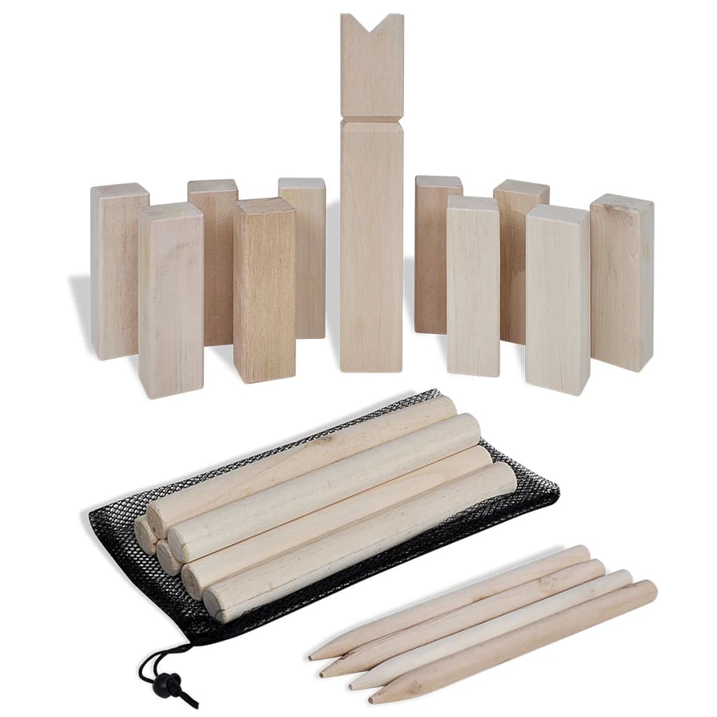 Kubb wooden play set