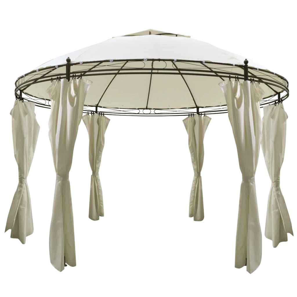 Pavilion cu perdele, 3,5 x 2,7 m, rotund