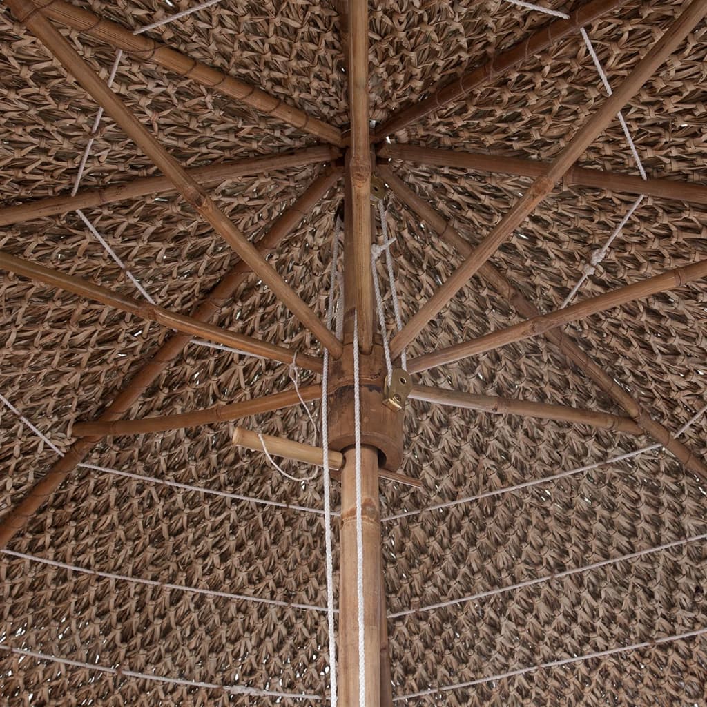 Umbrelă din bambus cu umbrar din frunze de bananier, 270 cm
