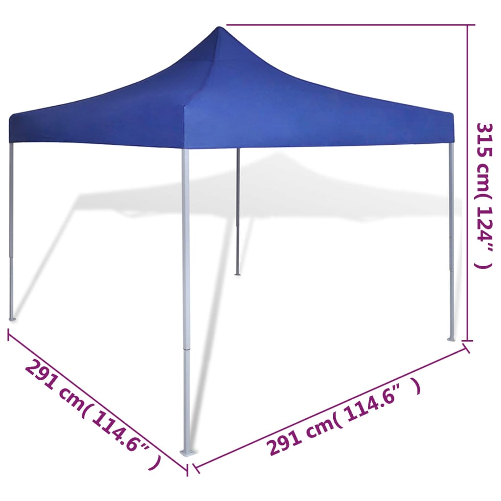 41465 vidaXL Blue Foldable Tent 3 x 3 m