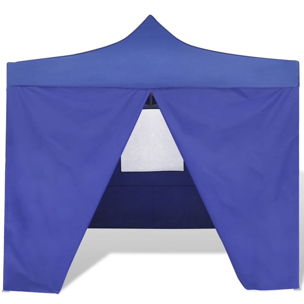 41466 vidaXL Blue Foldable Tent 3 x 3 m with 4 Walls