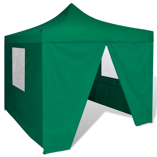 41468 vidaXL Green Foldable Tent 3 x 3 m with 4 Walls