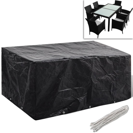 Husă mobilier grădină, 8 ocheți, 240x140x90 cm
