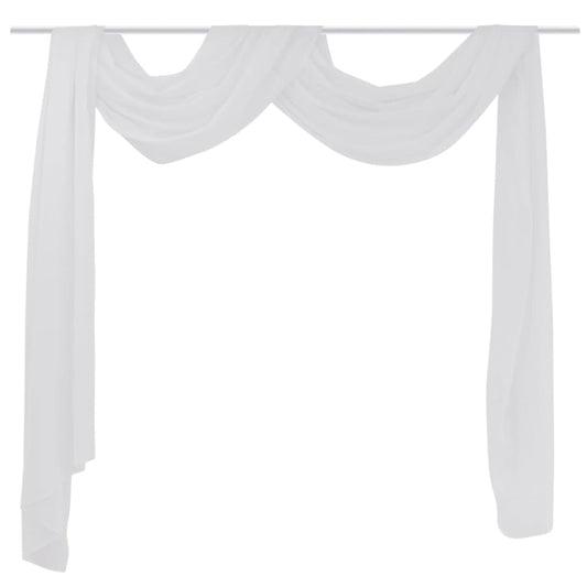 Transparent voile drapery 140 x 600 cm, white