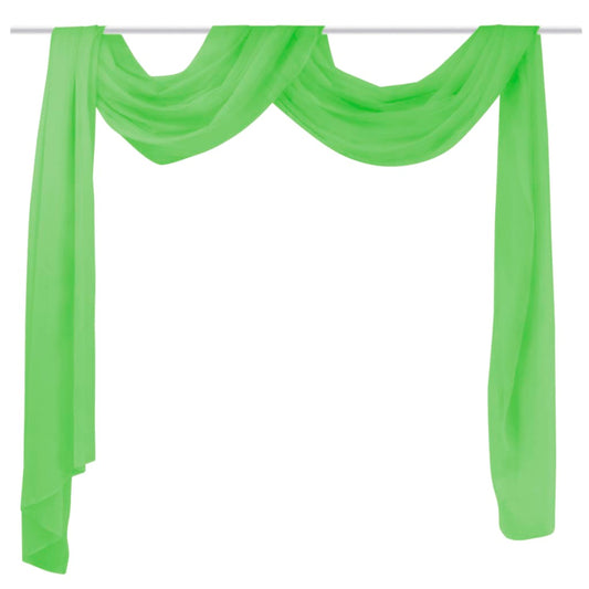 Transparent voile drapery 140 x 600 cm, green