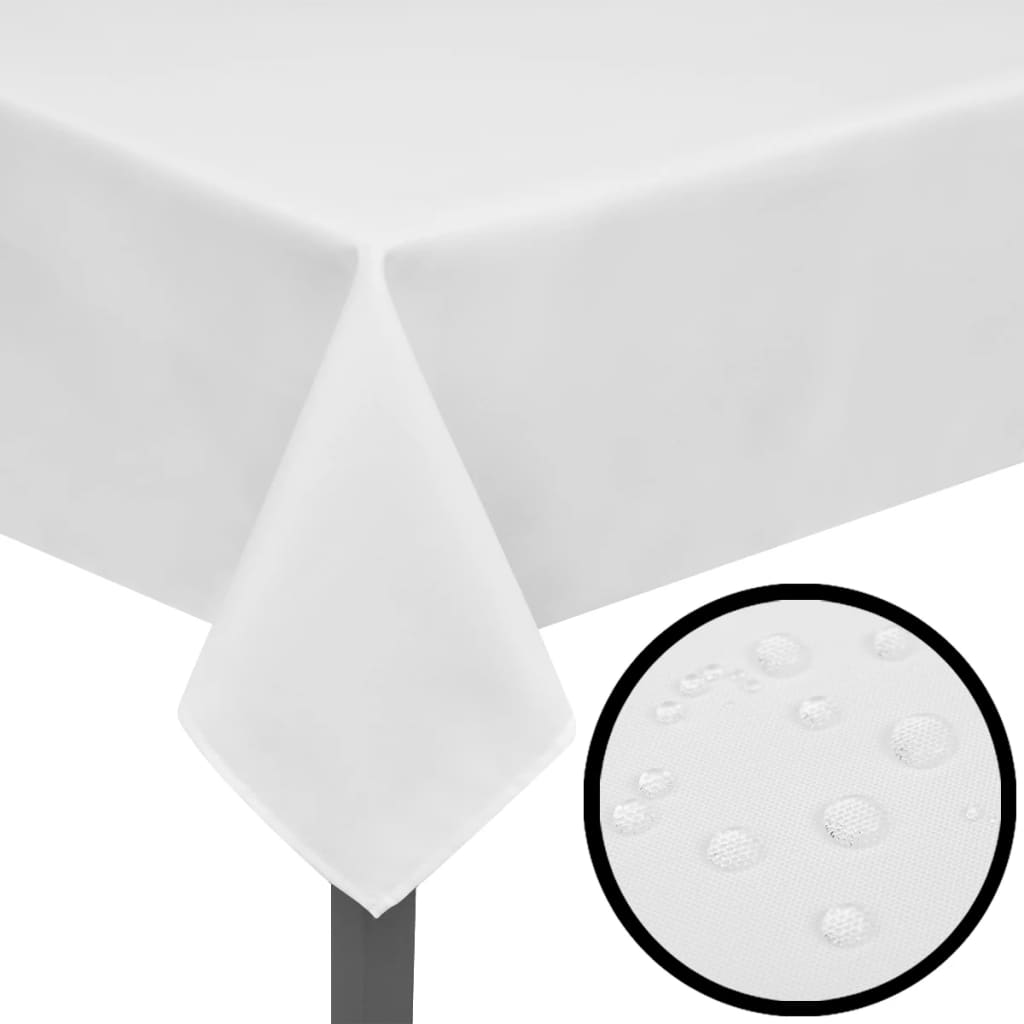 Table cloths, 130 x 130 cm, white, 5 pcs.