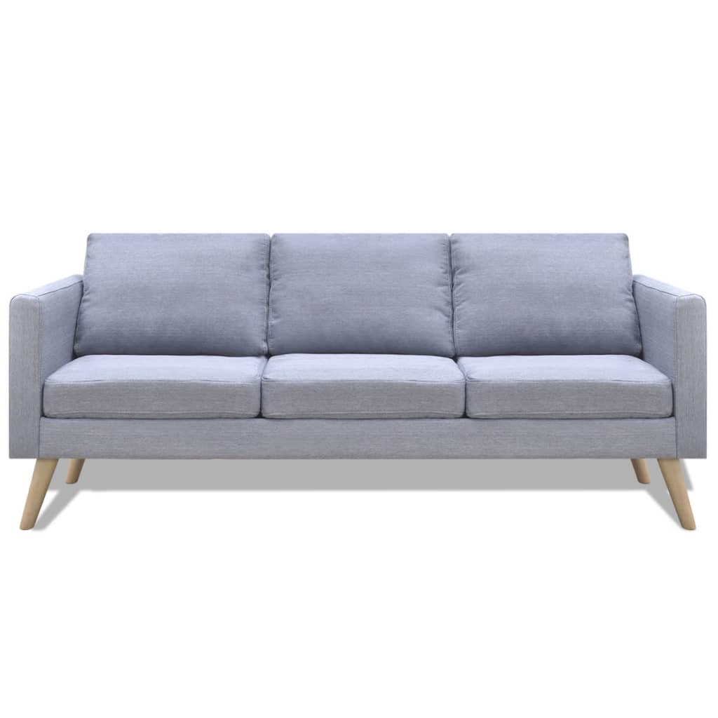 3-seater sofa, textile material, light grey