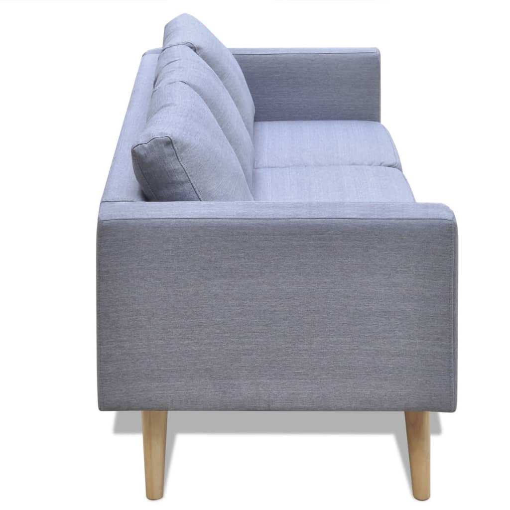 3-seater sofa, textile material, light grey