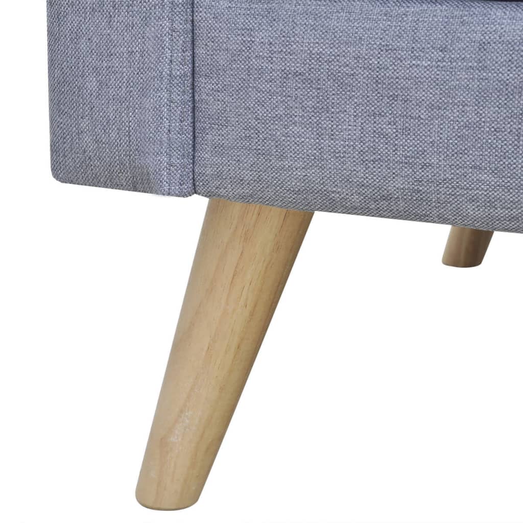 3-seater sofa, textile material, light grey