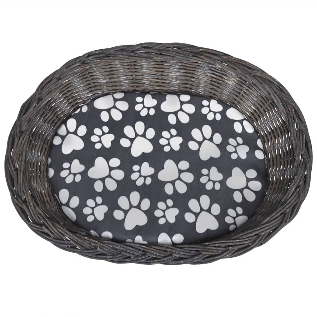 Cat set/bed/scratching post, with cushion, wicker