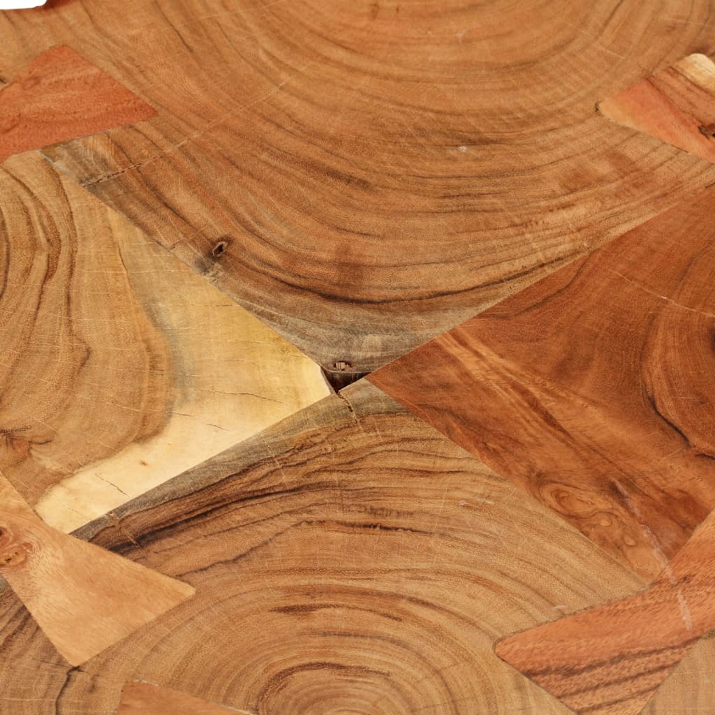Coffee table, 35 cm, 6 knobs, solid sheesham wood