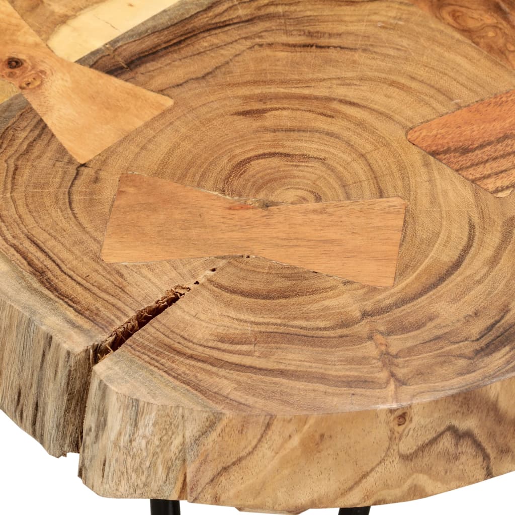 Coffee table, 35 cm, 6 knobs, solid sheesham wood