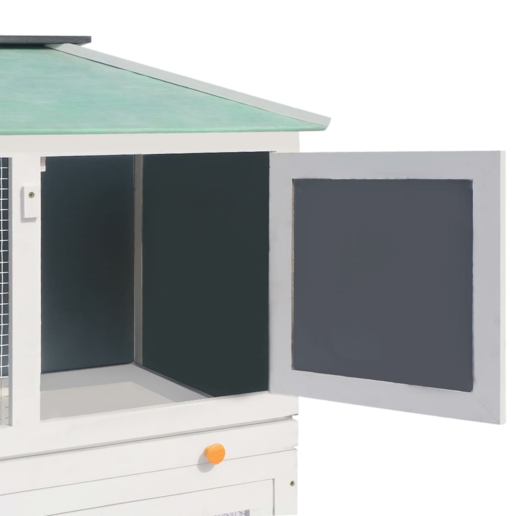 Cage for rabbits and other animals, with two levels, wood
