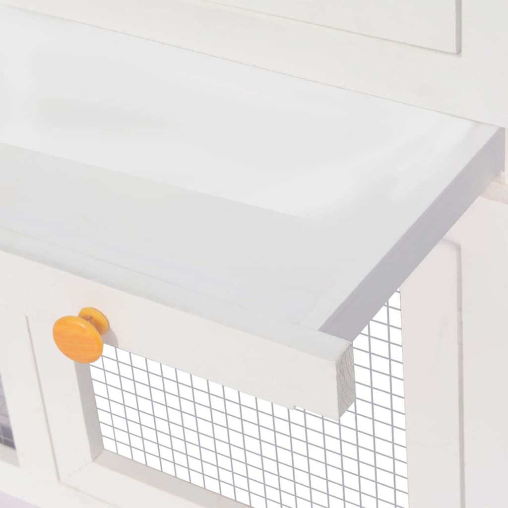 Cage for rabbits and other animals, with two levels, wood