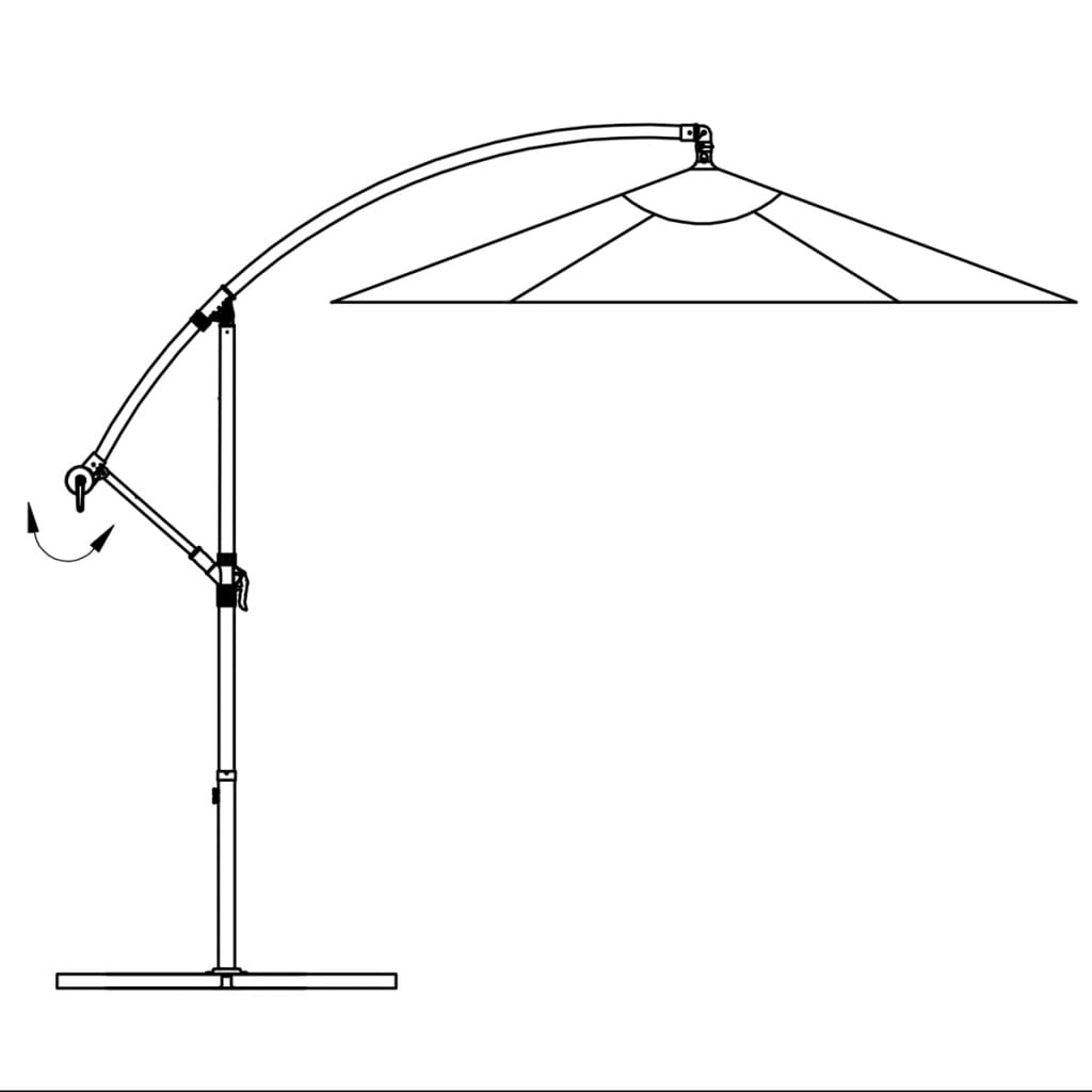 Umbrelă de soare de grădină în consolă, albastru, 3 m