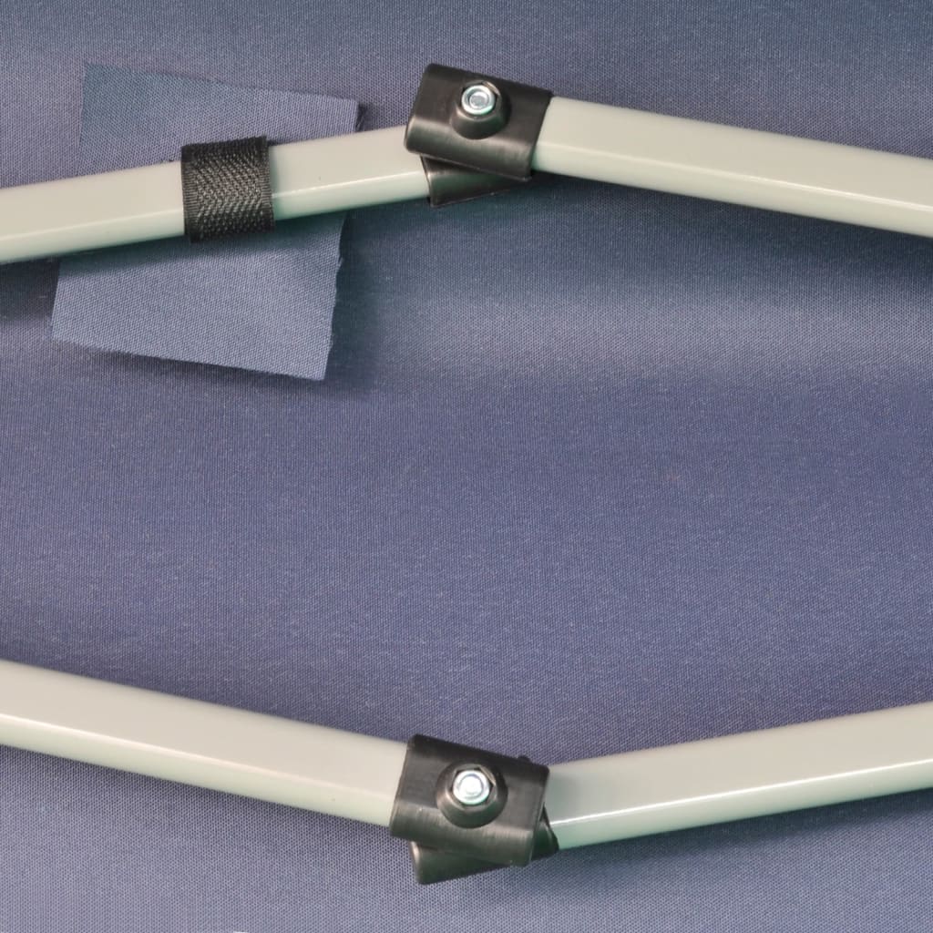 Marchiză pliabilă hexagonală, albastru închis, 3,6 x 3,1 m