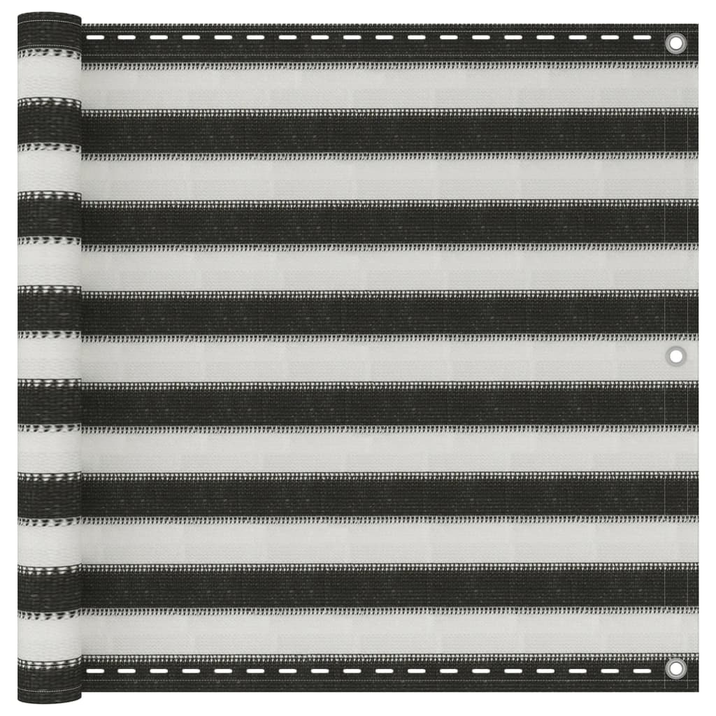 Prelată pentru balcon din HDPE, 90 x 600 cm, antracit și alb