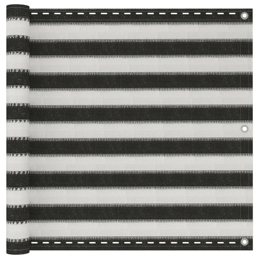 Prelată pentru balcon din HDPE, 90 x 600 cm, antracit și alb