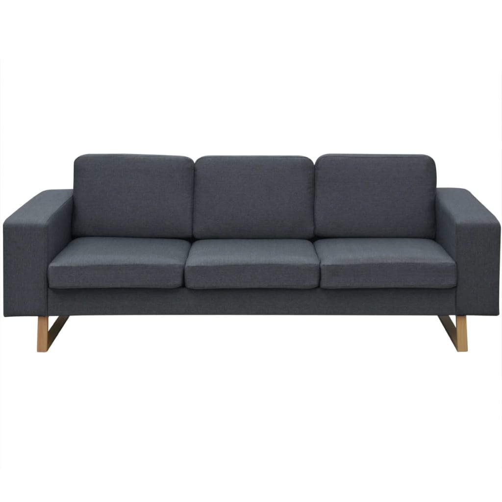 3-seater sofa, dark grey, fabric