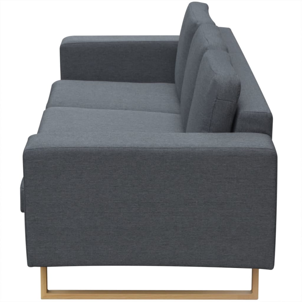 3-seater sofa, dark grey, fabric