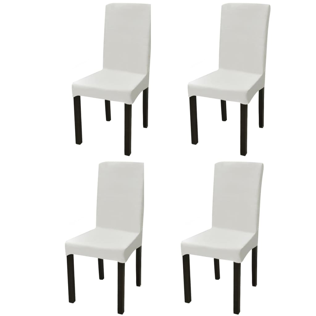Straight elastic seat covers, 4 pcs., cream