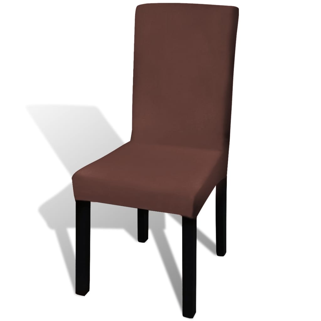 Straight elastic seat covers, 4 pcs., brown