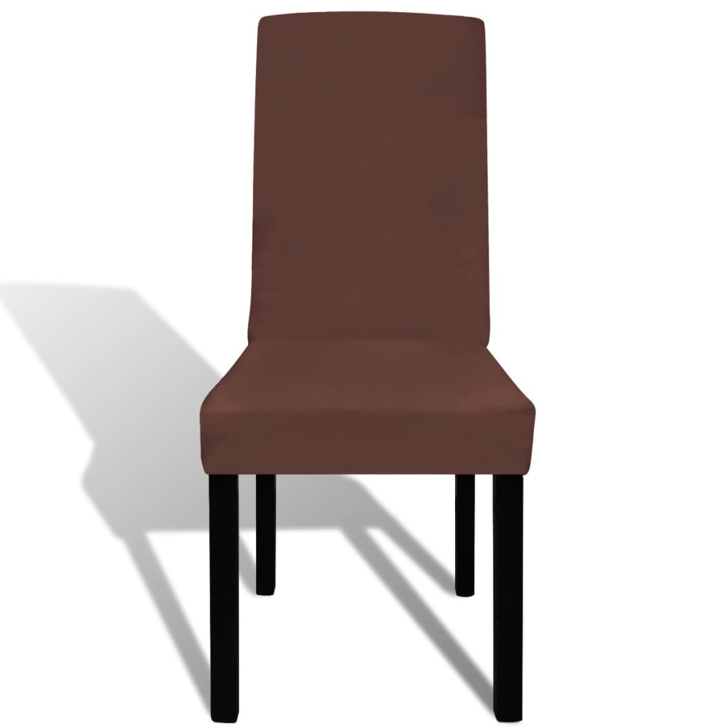 Straight elastic seat covers, 4 pcs., brown