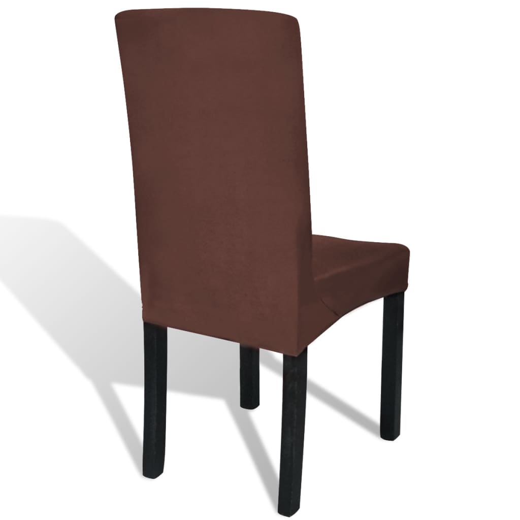 Straight elastic seat covers, 4 pcs., brown