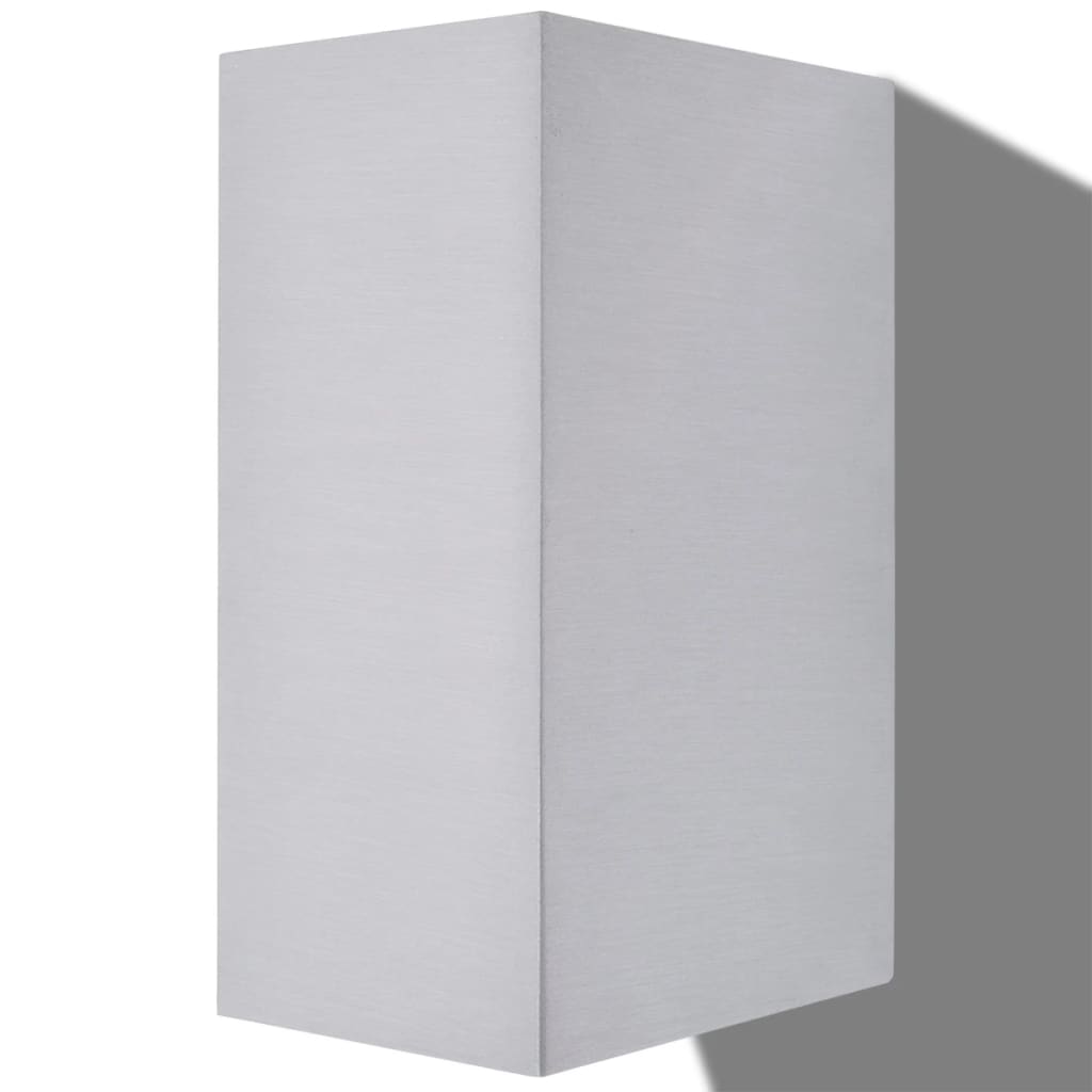 Corp iluminat LED perete exterior 2 buc, pătrat, sus/jos