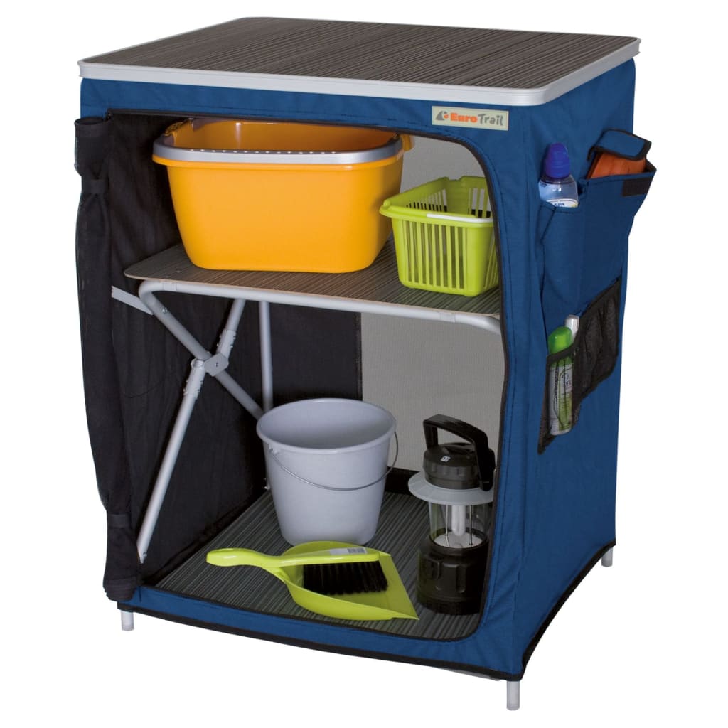 Eurotrail Vallou camping wardrobe 67x53x86 cm blue